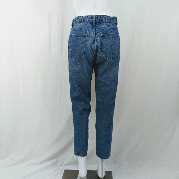 Straight Leg 100% Cotton Zara Jeans Women's Size 6 Distressed - Picture 2 of 6